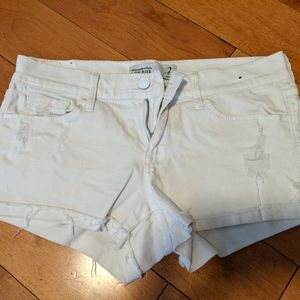 Abercrombie & Fitch Low Rise white Jean shorts